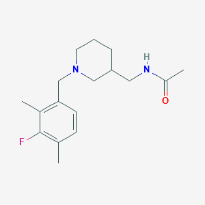 molecular formula C17H25FN2O B5939536 N-{[1-(3-fluoro-2,4-dimethylbenzyl)piperidin-3-yl]methyl}acetamide 