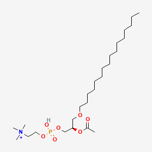 molecular formula C26H50D4NO7P B593955 2-[[(2R)-2-acetyloxy-3-hexadecoxypropoxy]-hydroxyphosphoryl]oxyethyl-trimethylazanium CAS No. 211106-54-6