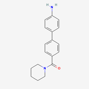 molecular formula C18H20N2O B593961 (4'-Amino-[1,1'-biphenyl]-4-yl)(piperidin-1-yl)methanone CAS No. 1334500-06-9
