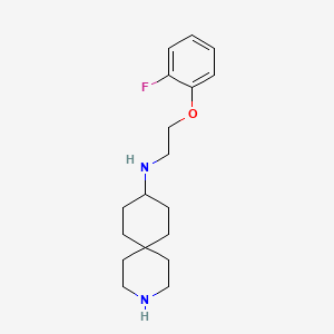 molecular formula C18H27FN2O B5939627 N-[2-(2-fluorophenoxy)ethyl]-3-azaspiro[5.5]undecan-9-amine dihydrochloride 