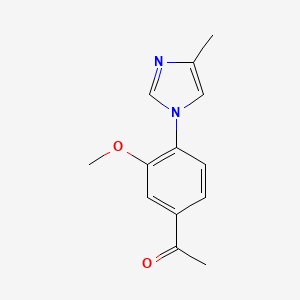 molecular formula C13H14N2O2 B593967 1-(3-methoxy-4-(4-methyl-1H-imidazol-1-yl)phenyl)ethanone CAS No. 1244949-16-3