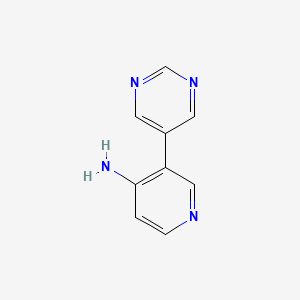 molecular formula C9H8N4 B593968 3-(Pyrimidin-5-yl)pyridin-4-amine CAS No. 1339398-96-7