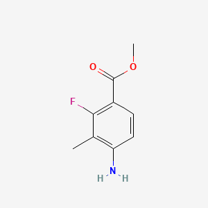 molecular formula C9H10FNO2 B593969 Methyl 4-amino-2-fluoro-3-methylbenzoate CAS No. 1206680-26-3