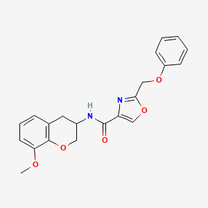 molecular formula C21H20N2O5 B5939697 N-(8-methoxy-3,4-dihydro-2H-chromen-3-yl)-2-(phenoxymethyl)-1,3-oxazole-4-carboxamide 