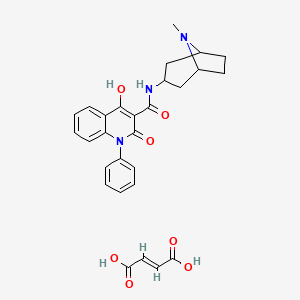 molecular formula C28H29N3O7 B593971 (E)-but-2-enedioic acid;4-hydroxy-N-(8-methyl-8-azabicyclo[3.2.1]octan-3-yl)-2-oxo-1-phenylquinoline-3-carboxamide CAS No. 139094-69-2