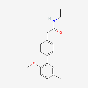 molecular formula C18H21NO2 B5939749 N-ethyl-2-(2'-methoxy-5'-methylbiphenyl-4-yl)acetamide 