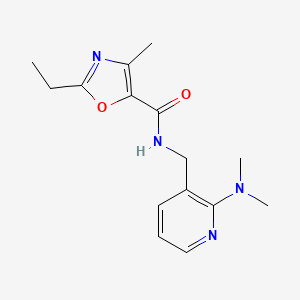 molecular formula C15H20N4O2 B5939755 N-{[2-(dimethylamino)pyridin-3-yl]methyl}-2-ethyl-4-methyl-1,3-oxazole-5-carboxamide 