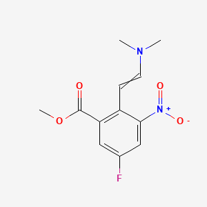 molecular formula C12H13FN2O4 B593979 Methyl 2-(2-(dimethylamino)vinyl)-5-fluoro-3-nitrobenzoate CAS No. 1305320-70-0