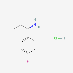 molecular formula C10H15ClFN B593981 (S)-1-(4-Fluorophenyl)-2-methylpropan-1-amine hydrochloride CAS No. 1213352-15-8