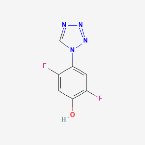 molecular formula C7H4F2N4O B593982 2,5-Difluoro-4-(1H-tetrazol-1-YL)phenol CAS No. 1255574-38-9
