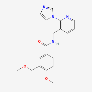molecular formula C19H20N4O3 B5939838 N-{[2-(1H-imidazol-1-yl)pyridin-3-yl]methyl}-4-methoxy-3-(methoxymethyl)benzamide 