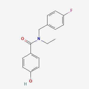 molecular formula C16H16FNO2 B5939840 N-ethyl-N-(4-fluorobenzyl)-4-hydroxybenzamide 