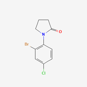molecular formula C10H9BrClNO B593985 1-(2-溴-4-氯苯基)吡咯烷-2-酮 CAS No. 1280786-79-9