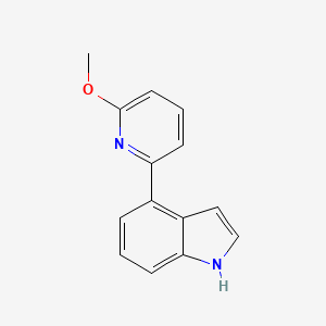 molecular formula C14H12N2O B5939904 4-(6-methoxypyridin-2-yl)-1H-indole 