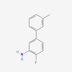 molecular formula C13H12FN B594000 4-Fluoro-3'-methylbiphenyl-3-amine CAS No. 1225523-99-8