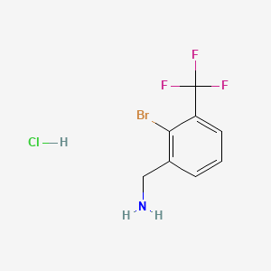 molecular formula C8H8BrClF3N B594001 (2-Bromo-3-(trifluoromethyl)phenyl)methanamine hydrochloride CAS No. 1214339-18-0