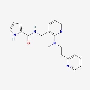 molecular formula C19H21N5O B5940016 N-({2-[methyl(2-pyridin-2-ylethyl)amino]pyridin-3-yl}methyl)-1H-pyrrole-2-carboxamide 