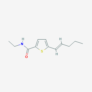 molecular formula C12H17NOS B5940047 N-ethyl-5-[(1E)-pent-1-en-1-yl]thiophene-2-carboxamide 