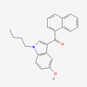 molecular formula C23H21NO2 B594005 JWH 073 5-hydroxyindole metabolite CAS No. 1307803-47-9