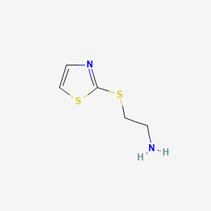 molecular formula C5H8N2S2 B594009 2-(Thiazol-2-ylthio)ethanamine CAS No. 127152-00-5