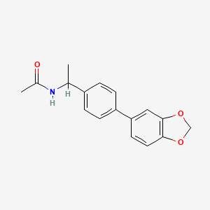 molecular formula C17H17NO3 B5940107 N-{1-[4-(1,3-benzodioxol-5-yl)phenyl]ethyl}acetamide 