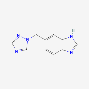 molecular formula C10H9N5 B594014 5-((1H-1,2,4-Triazol-1-yl)methyl)-1H-benzo[d]imidazole CAS No. 129369-68-2