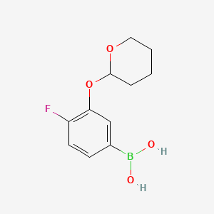 (4-Fluoro-3-((tetrahydro-2H-pyran-2-yl)oxy)phenyl)boronic acid
