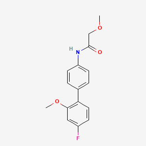 molecular formula C16H16FNO3 B5940223 N-(4'-fluoro-2'-methoxybiphenyl-4-yl)-2-methoxyacetamide 