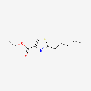 molecular formula C11H17NO2S B594023 Ethyl 2-pentylthiazole-4-carboxylate CAS No. 133047-37-7