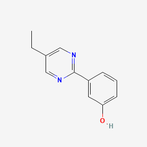 molecular formula C12H12N2O B5940274 3-(5-ethylpyrimidin-2-yl)phenol 