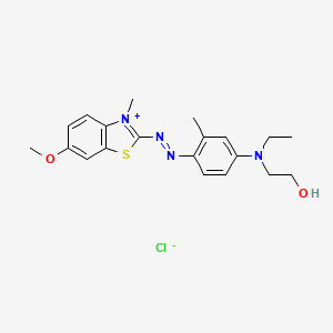 2-(4-(N-ethyl-N-(2-hydroxy)ethyl)amino-2-methylphenyl)azo-6-methoxy-3-methylbenzothiazolium chloride