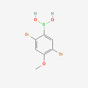 molecular formula C7H7BBr2O3 B594039 (2,5-Dibromo-4-methoxyphenyl)boronic acid CAS No. 1217501-37-5