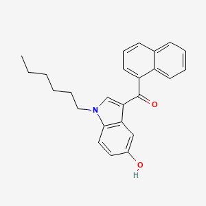 molecular formula C25H25NO2 B594044 (1-hexyl-5-hydroxyindol-3-yl)-naphthalen-1-ylmethanone CAS No. 1379604-70-2