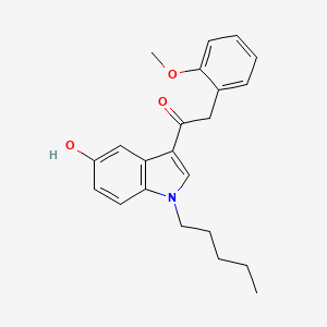 molecular formula C22H25NO3 B594046 1-(5-hydroxy-1-pentylindol-3-yl)-2-(2-methoxyphenyl)ethanone CAS No. 1379604-67-7