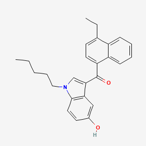 molecular formula C26H27NO2 B594049 (4-乙基萘-1-基)-(5-羟基-1-戊基吲哚-3-基)甲酮 CAS No. 1427325-81-2