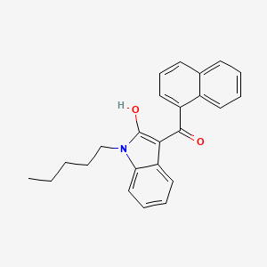 molecular formula C24H23NO2 B594056 JWH 018 2-hydroxyindole metabolite CAS No. 1427325-32-3