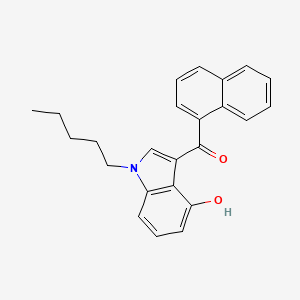 molecular formula C24H23NO2 B594057 JWH 018 4-hydroxyindole metabolite CAS No. 1307803-42-4