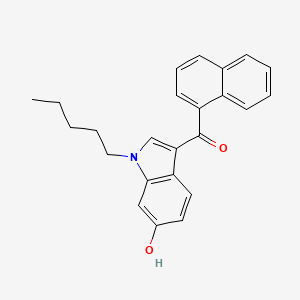 molecular formula C24H23NO2 B594059 JWH 018 6-hydroxyindole metabolite CAS No. 1307803-44-6