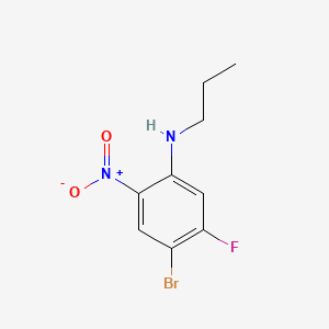 molecular formula C9H10BrFN2O2 B594060 4-溴-5-氟-2-硝基-N-丙基苯胺 CAS No. 1261927-35-8