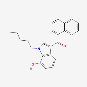 molecular formula C24H23NO2 B594063 JWH 018 7-hydroxyindole metabolite CAS No. 1307803-45-7