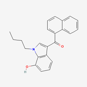 molecular formula C23H21NO2 B594065 JWH 073 7-hydroxyindole metabolite CAS No. 1307803-49-1