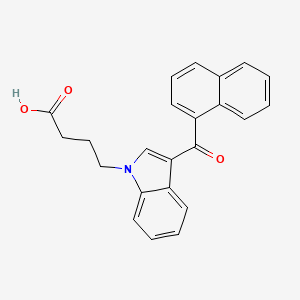 molecular formula C23H19NO3 B594069 4-[3-(naphthalene-1-carbonyl)indol-1-yl]butanoic acid CAS No. 1307803-52-6