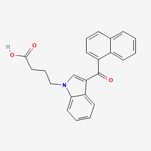 molecular formula C23H19NO3 B594069 4-(3-(1-Naphthoyl)-1H-indol-1-yl)butanoic acid CAS No. 1307803-52-6