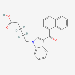 molecular formula C24H17D4NO3 B594070 JWH 018 N-pentanoic acid metabolite-d4 CAS No. 1320363-49-2