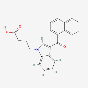 molecular formula C23H19NO3 B594072 JWH 073 N-butanoic acid metabolite-d5 CAS No. 1320363-50-5