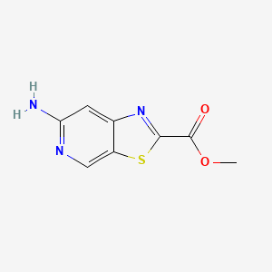 molecular formula C8H7N3O2S B594087 6-Amino-thiazolo[5,4-c]pyridine-2-carboxylic acid methyl ester CAS No. 1206250-15-8