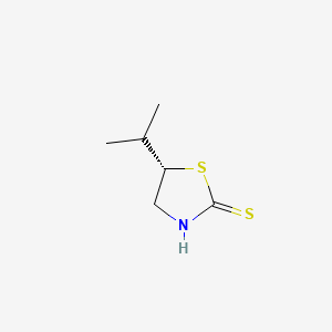molecular formula C6H11NS2 B594088 (5S)-5-propan-2-yl-1,3-thiazolidine-2-thione CAS No. 127038-70-4