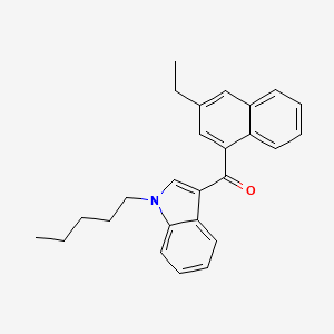 molecular formula C26H27NO B594100 (3-Ethylnaphthalen-1-yl)(1-pentyl-1H-indol-3-yl)methanone CAS No. 1547339-60-5