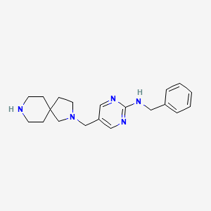 molecular formula C20H27N5 B5941044 N-benzyl-5-(2,8-diazaspiro[4.5]dec-2-ylmethyl)-2-pyrimidinamine dihydrochloride 