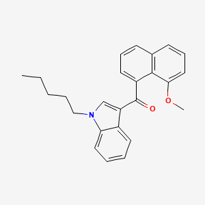 molecular formula C25H25NO2 B594110 JWH 081 8-methoxynaphthyl isomer CAS No. 1349837-48-4